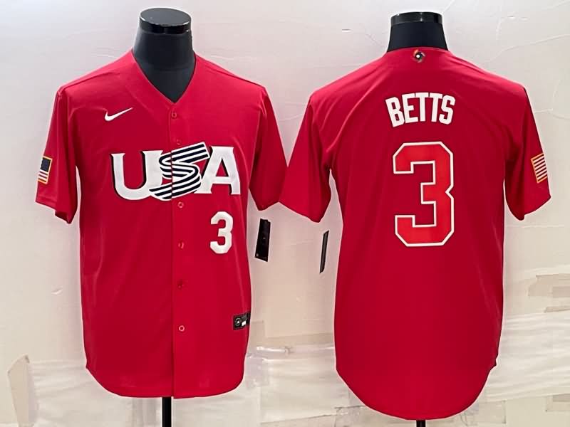 USA Red Baseball Jersey