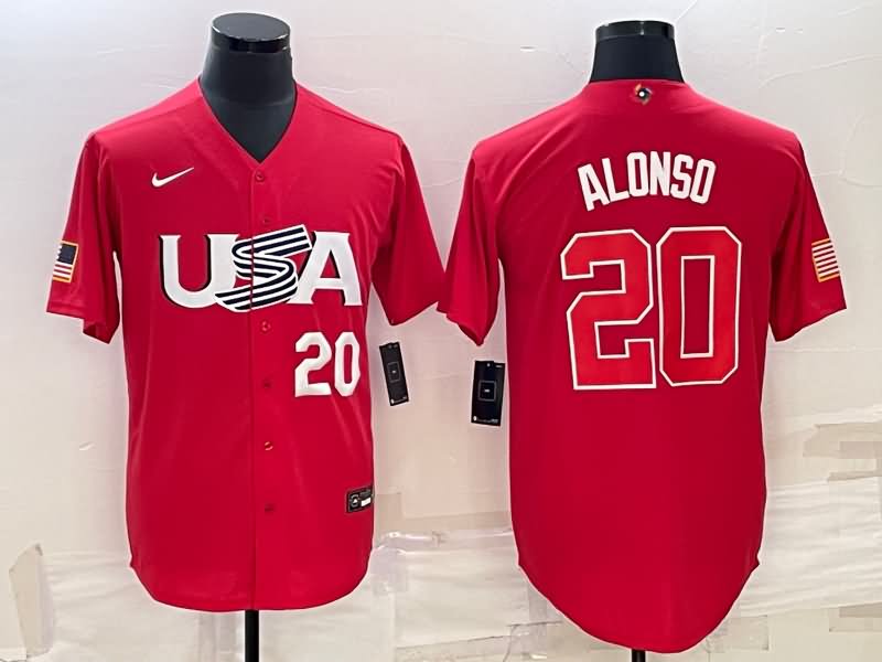 USA Red Baseball Jersey