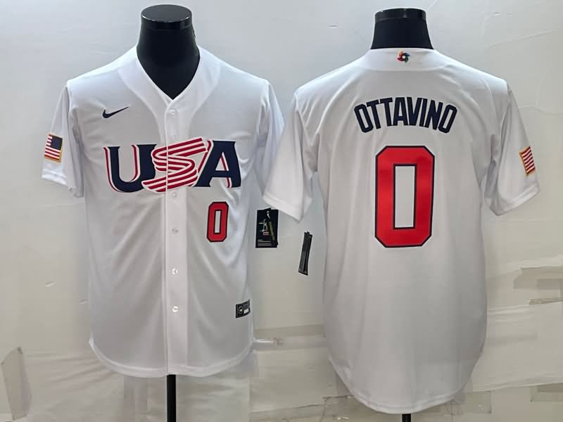 USA White Baseball Jersey