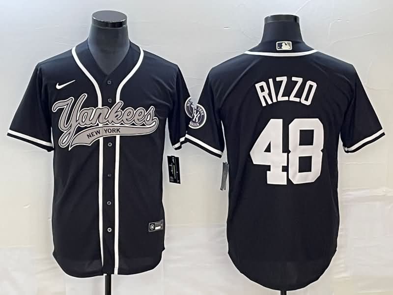 New York Yankees Black MLB Jersey 02