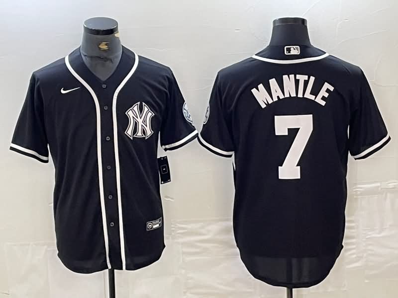 New York Yankees Black MLB Jersey 03