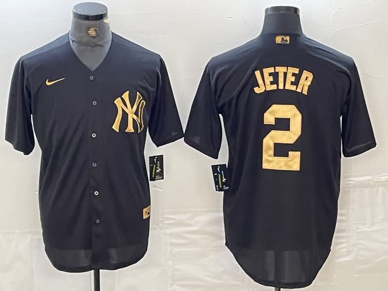 New York Yankees Black Gold MLB Jersey