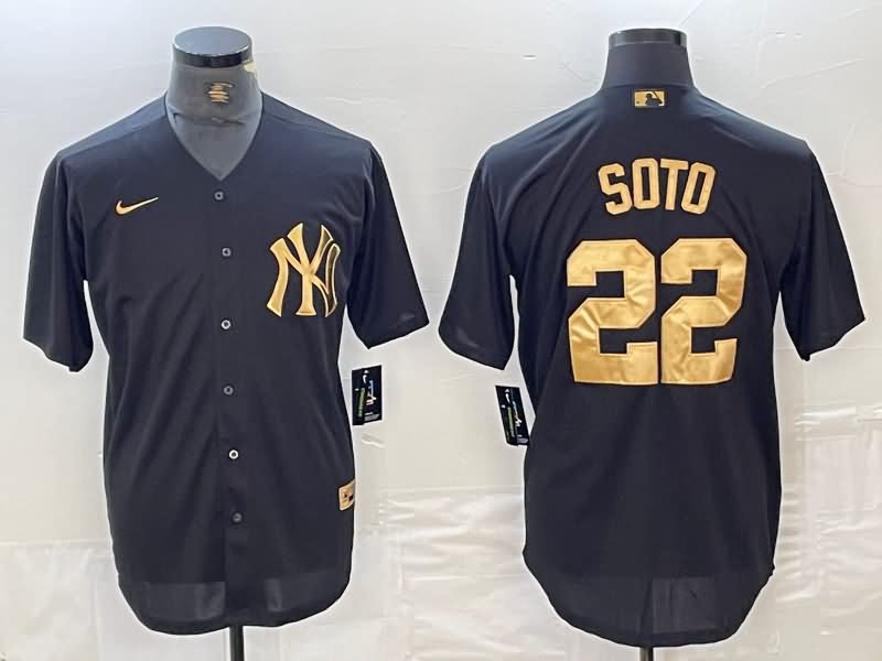 New York Yankees Black Gold MLB Jersey