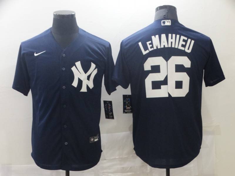 New York Yankees Dark Blue MLB Jersey 02