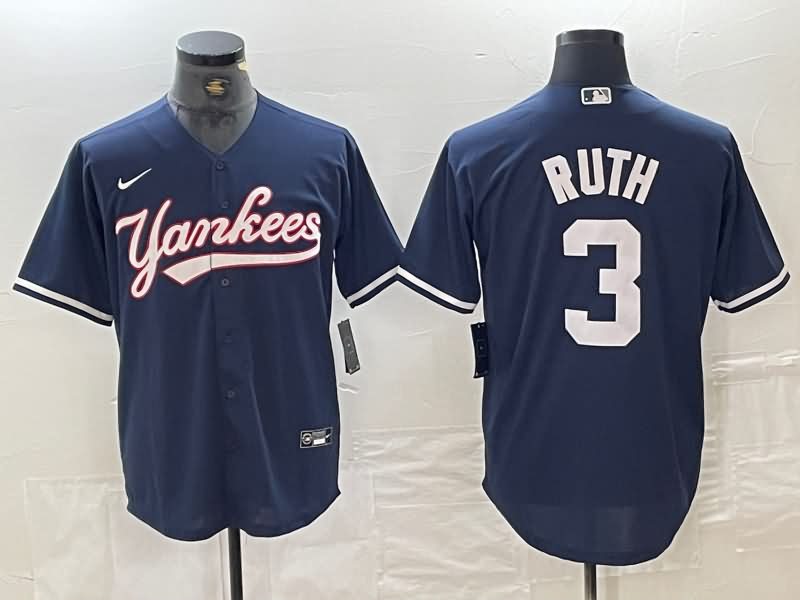 New York Yankees Dark Blue MLB Jersey 04