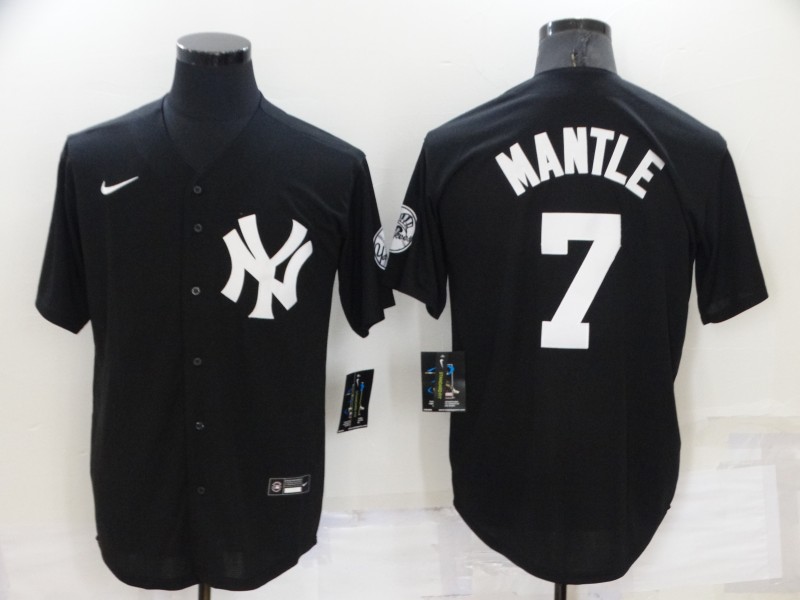 New York Yankees Black Retro MLB Jersey