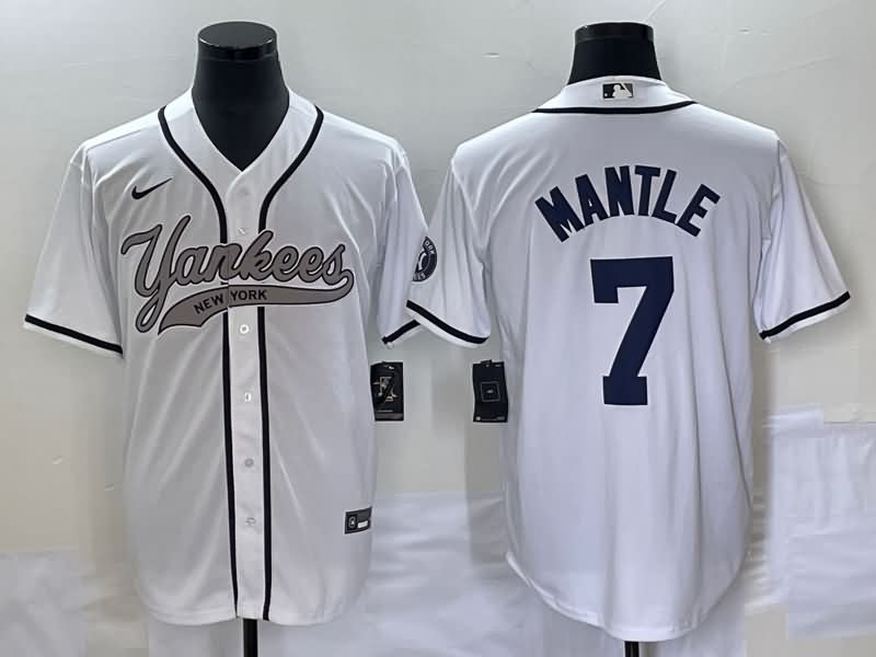 New York Yankees White MLB Jersey 02