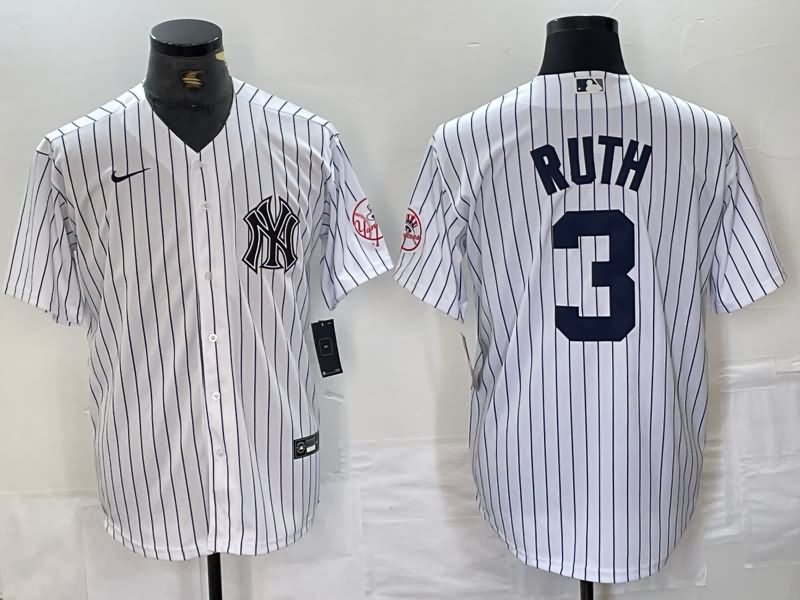 New York Yankees White MLB Jersey 04