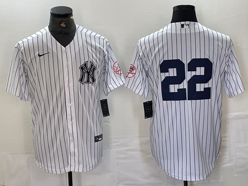 New York Yankees White MLB Jersey 04