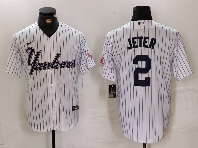 New York Yankees White MLB Jersey 07