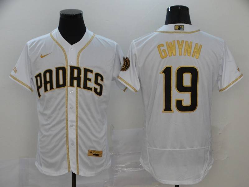 San Diego Padres White Gold Elite MLB Jersey