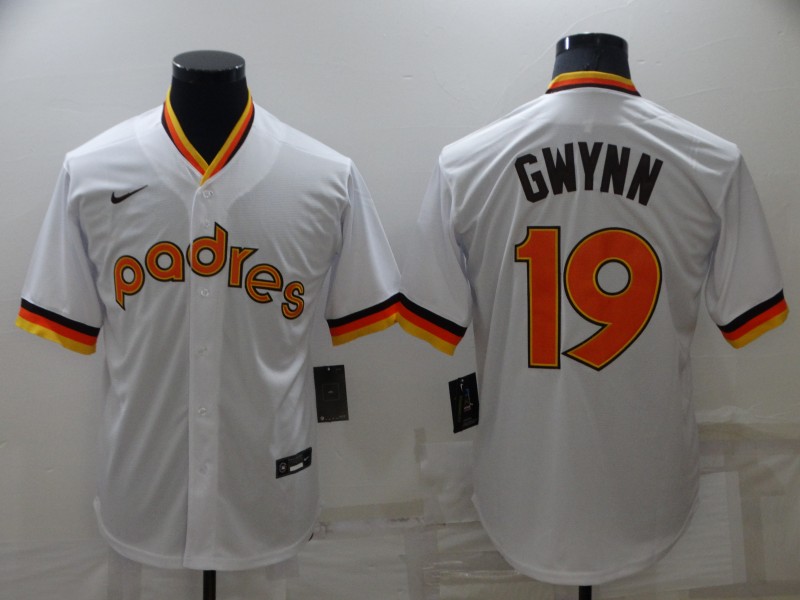 San Diego Padres White Retro MLB Jersey 02