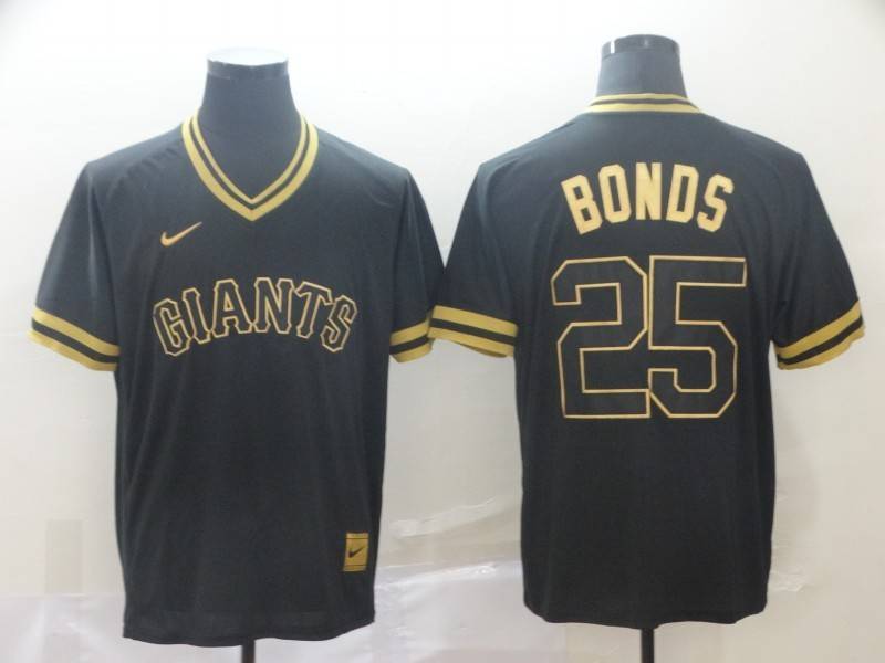 San Francisco Giants Black Gold Retro MLB Jersey