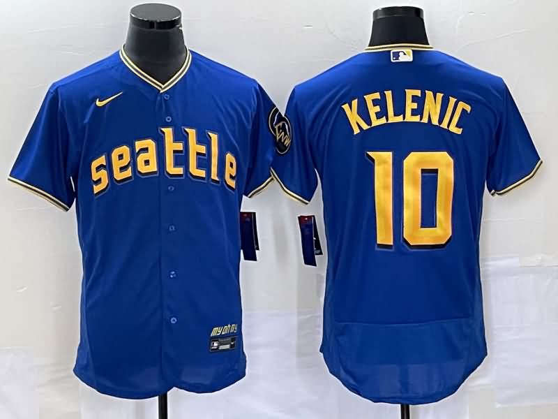 Seattle Mariners Blue Elite MLB Jersey