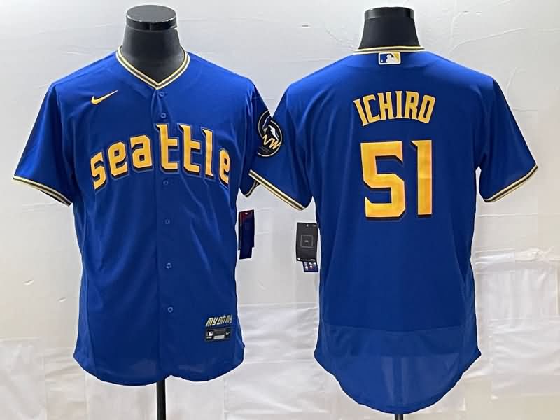 Seattle Mariners Blue Elite MLB Jersey