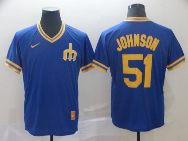 Seattle Mariners Blue Retro MLB Jersey