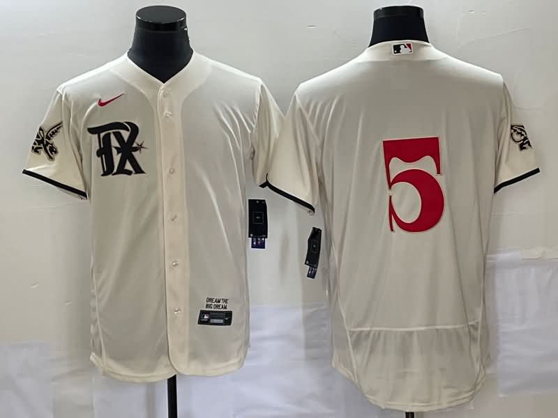 Texas Rangers Cream Elite MLB Jersey