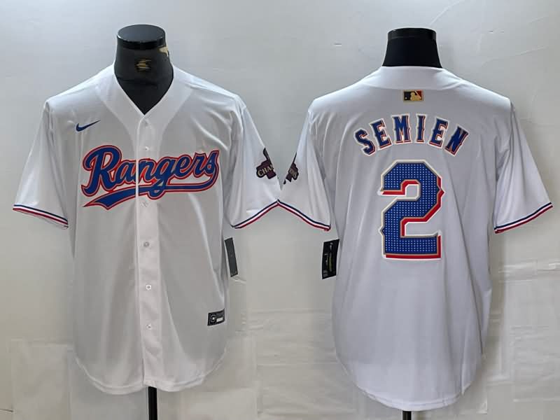 Texas Rangers White MLB Jersey 02