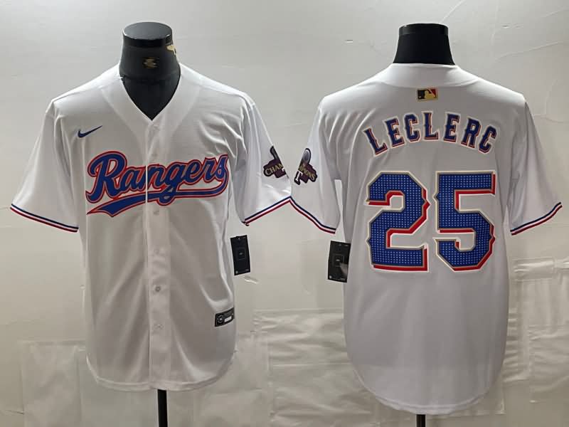 Texas Rangers White MLB Jersey 02