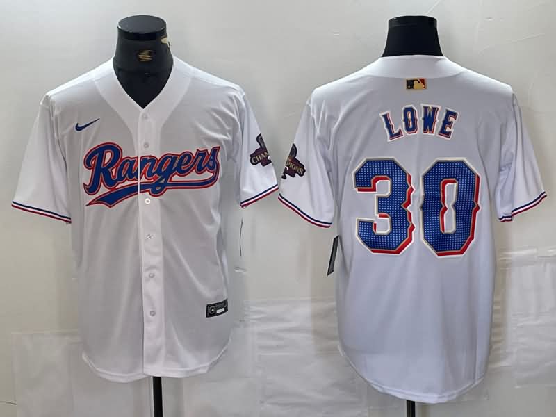 Texas Rangers White MLB Jersey 02