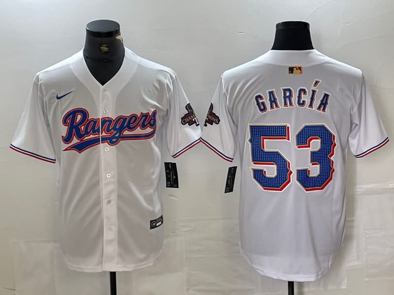 Texas Rangers White MLB Jersey 02