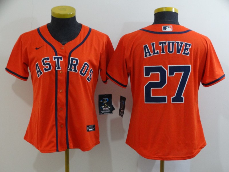 Houston Astros ALTUVE #27 Orange Women Baseball Jersey