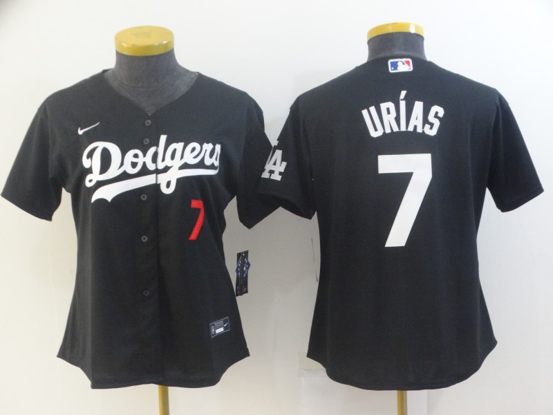 Los Angeles Dodgers URIAS #7 Black Women Baseball Jersey