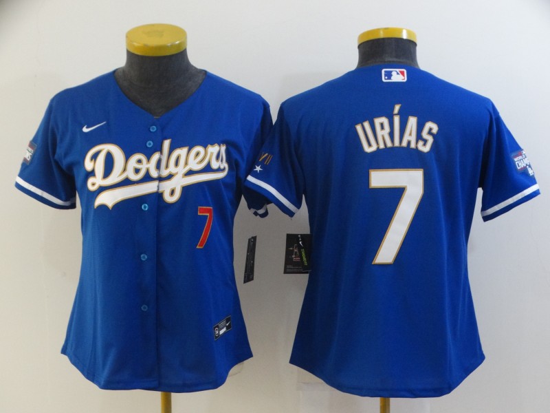 Los Angeles Dodgers URIAS #7 Blue Champion Women Baseball Jersey