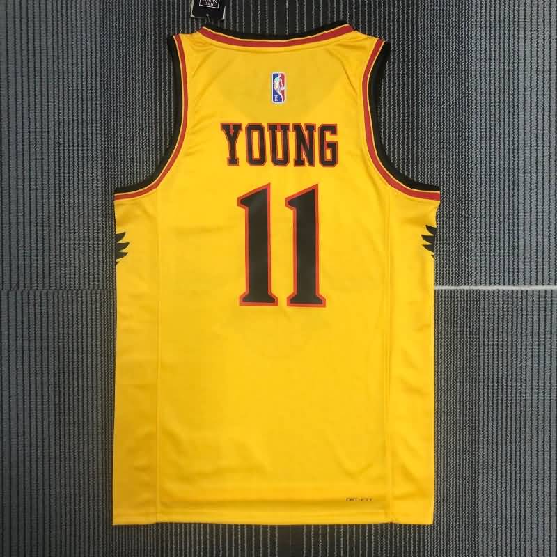 Atlanta Hawks 21/22 Yellow City Basketball Jersey (Hot Press)