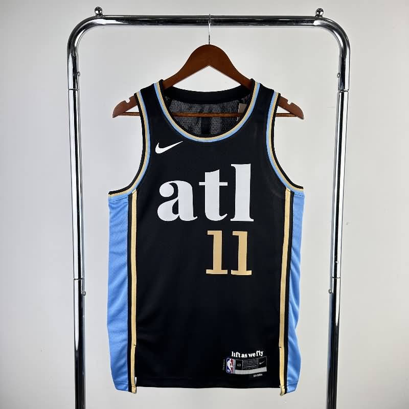 Atlanta Hawks 23/24 Black City Basketball Jersey (Hot Press)