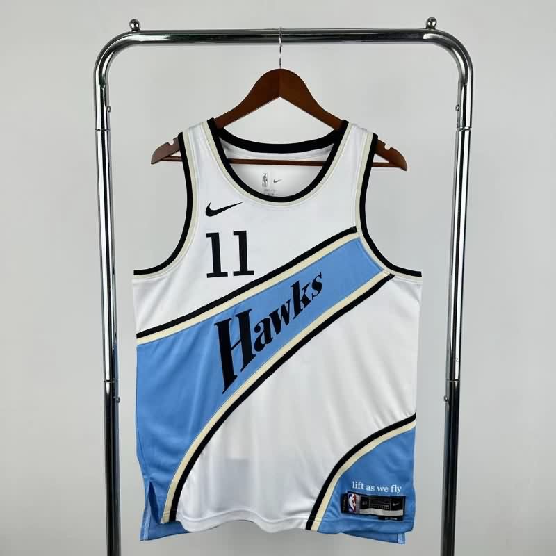 Atlanta Hawks 24/25 White City Basketball Jersey (Hot Press) Atlanta Hawks 24/25 White City Basketball Jersey (Hot Press)