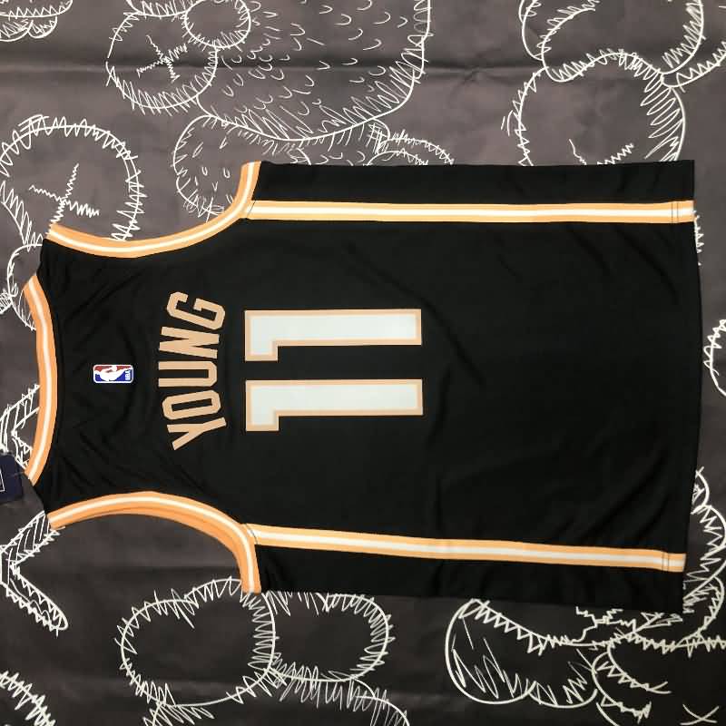 Atlanta Hawks Black Basketball Jersey 02 (Hot Press)