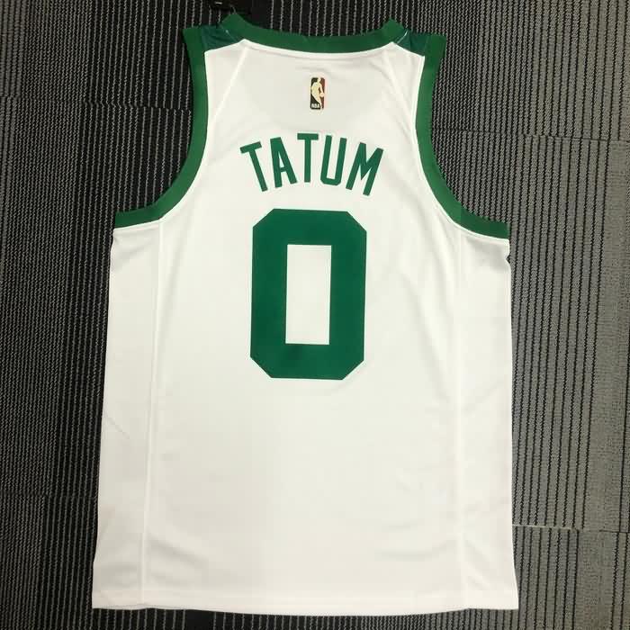 Boston Celtics White Classics Basketball Jersey 02 (Hot Press)