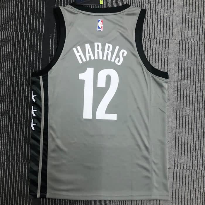 Brooklyn Nets 20/21 Grey AJ Basketball Jersey (Hot Press)