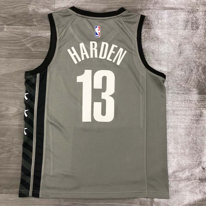 Brooklyn Nets 20/21 Grey AJ Basketball Jersey (Hot Press)