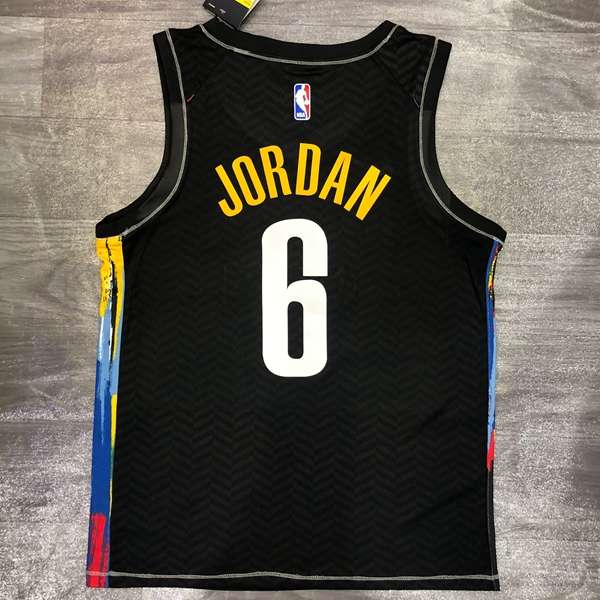 Brooklyn Nets 20/21 Black City Basketball Jersey (Hot Press)