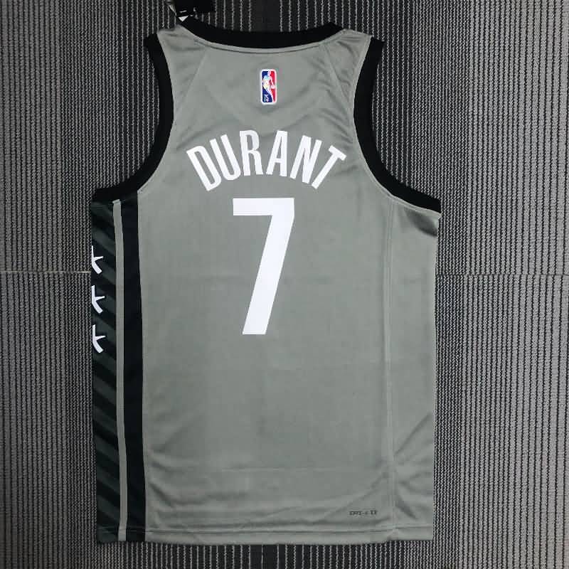 Brooklyn Nets 21/22 Grey AJ Basketball Jersey (Hot Press)