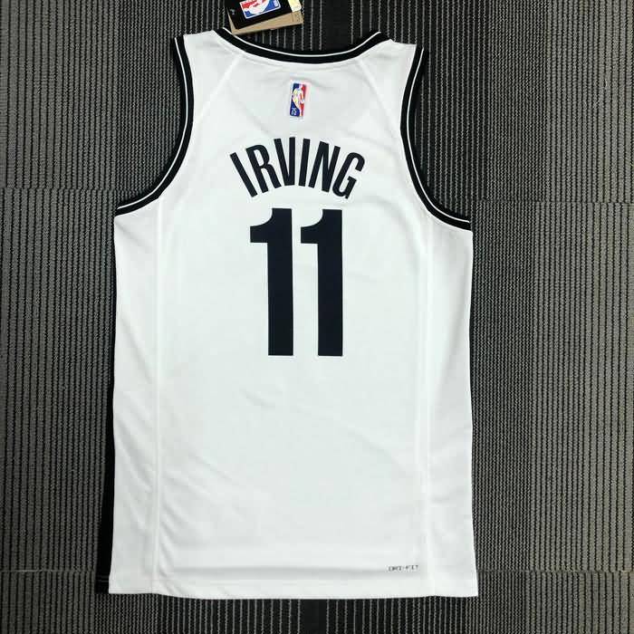 Brooklyn Nets 21/22 White Basketball Jersey (Hot Press)