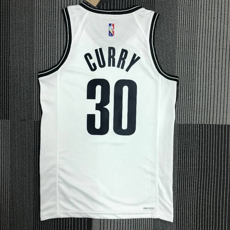 Brooklyn Nets 21/22 White Basketball Jersey (Hot Press)