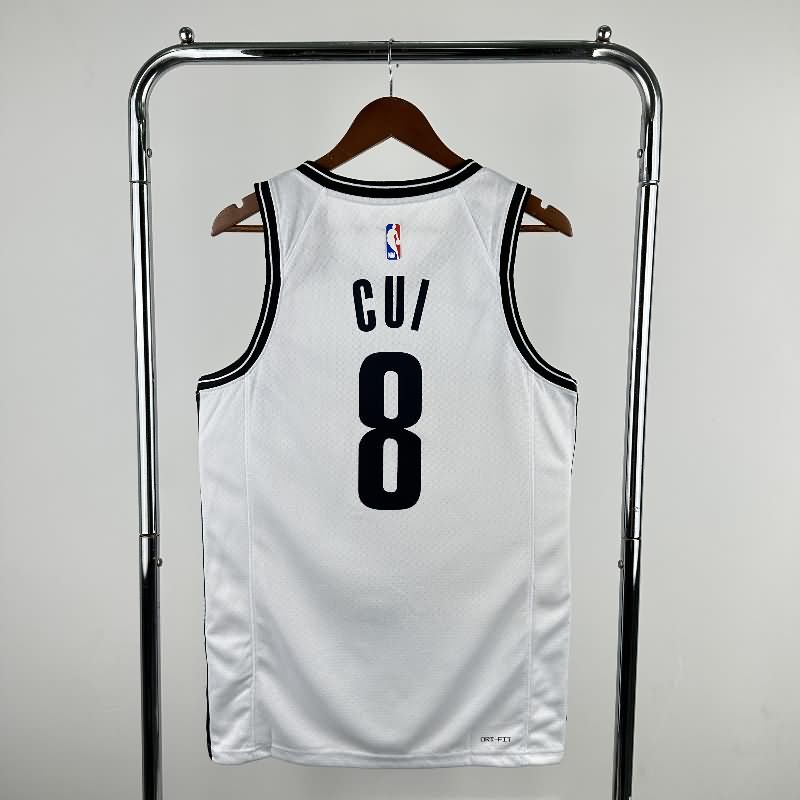 Brooklyn Nets 22/23 White Basketball Jersey (Hot Press)