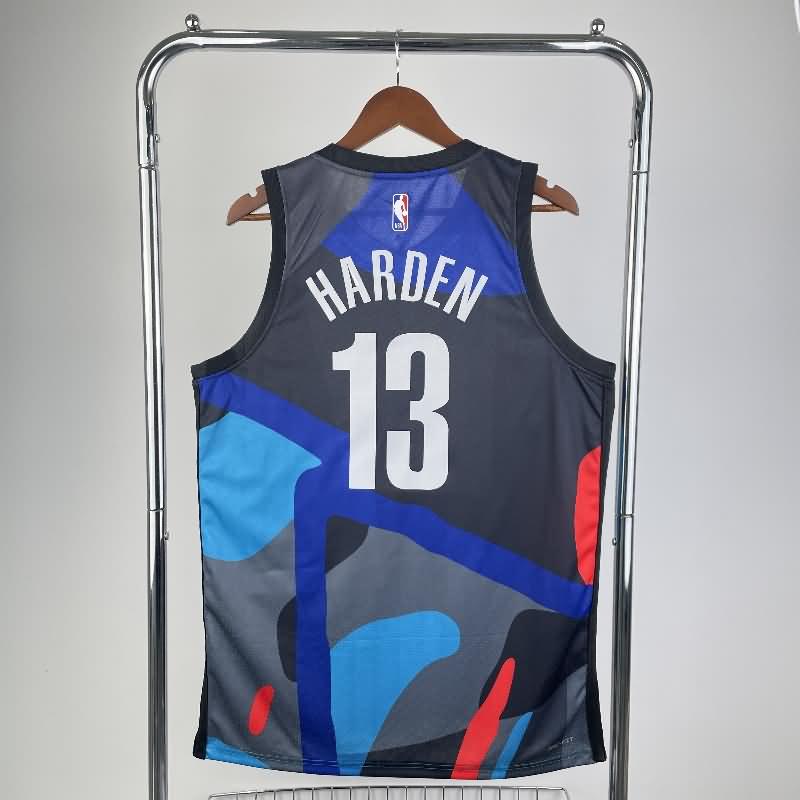 Brooklyn Nets 23/24 Black Grey City Basketball Jersey (Hot Press)