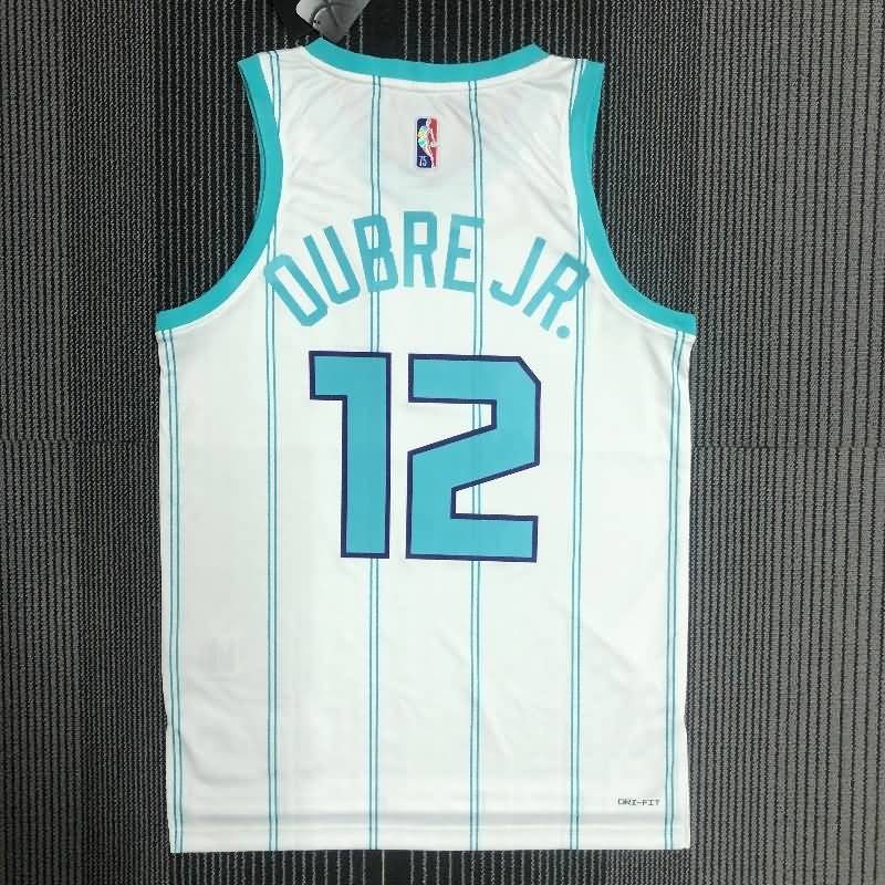 Charlotte Hornets 21/22 White AJ Basketball Jersey (Hot Press)