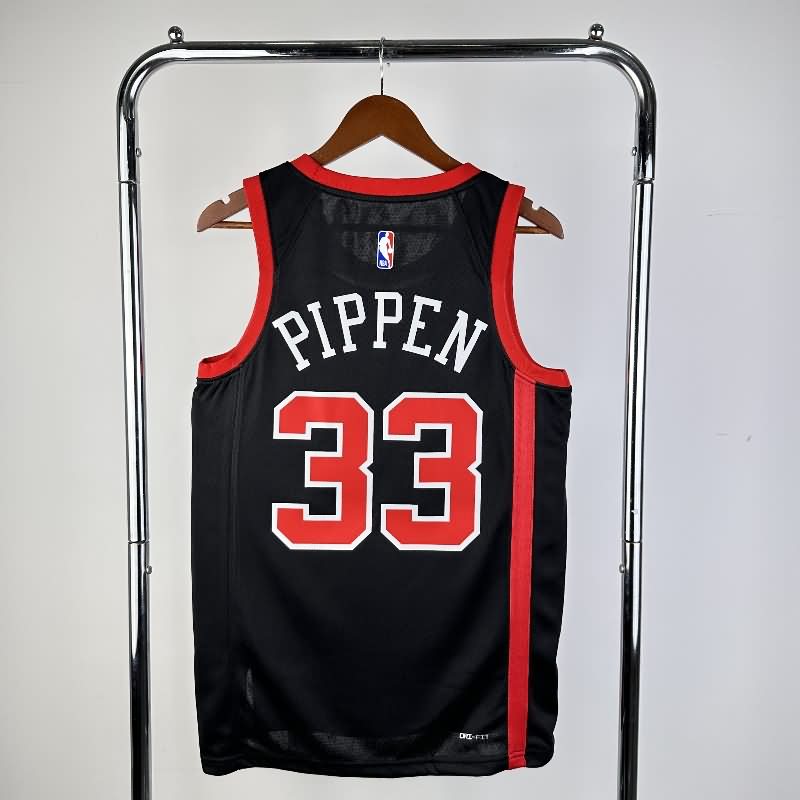 Chicago Bulls 23/24 Black City Basketball Jersey (Hot Press)