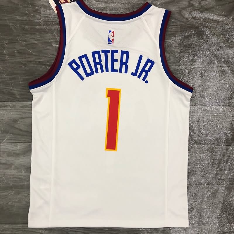 Denver Nuggets 20/21 White Basketball Jersey (Hot Press)