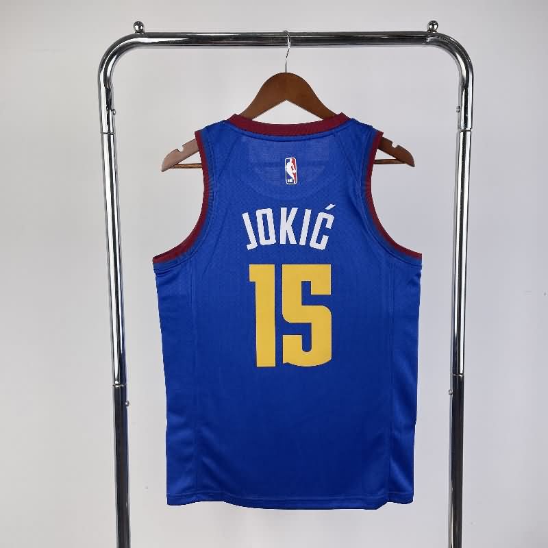 Denver Nuggets 21/22 Blue AJ Basketball Jersey (Hot Press)