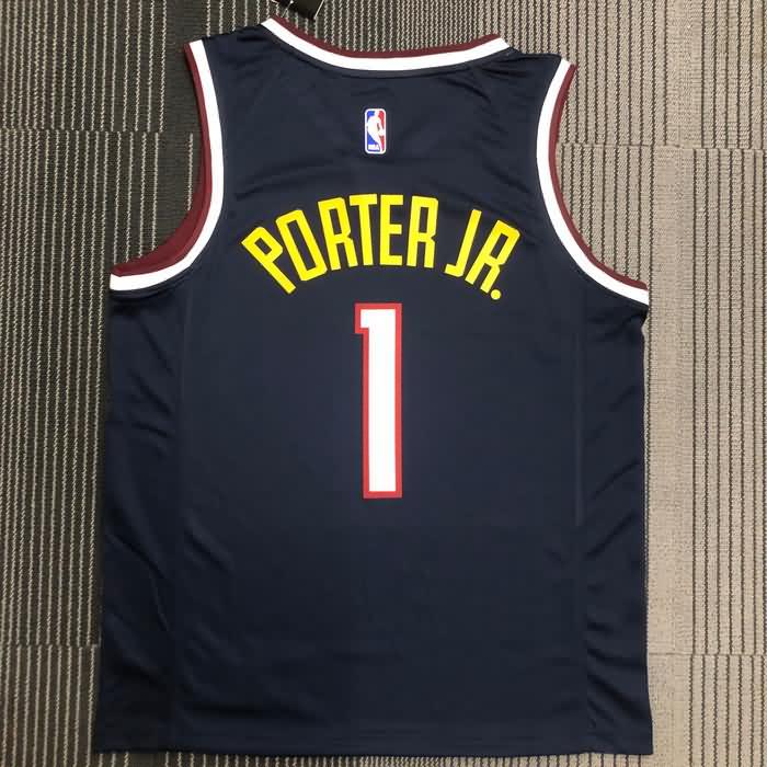 Denver Nuggets Dark Blue Basketball Jersey (Hot Press)