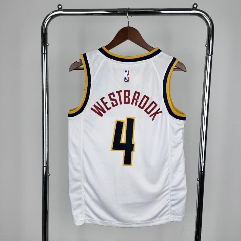 Denver Nuggets White Basketball Jersey (Hot Press)