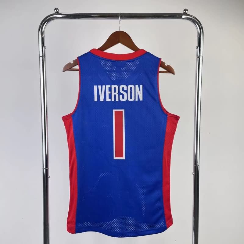 Detroit Pistons 2008/09 Blue Classics Basketball Jersey (Hot Press)