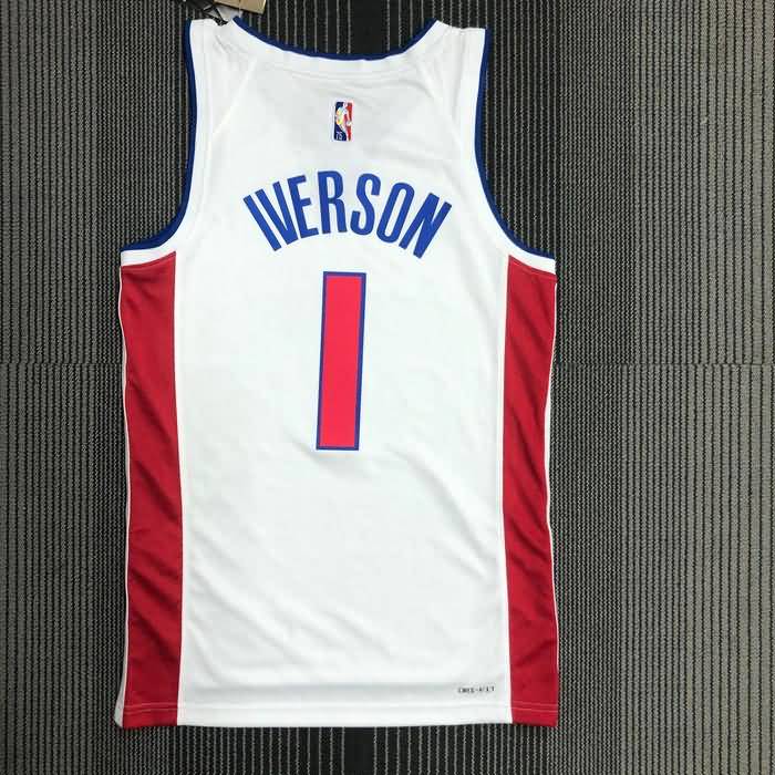 Detroit Pistons 21/22 White Basketball Jersey (Hot Press)