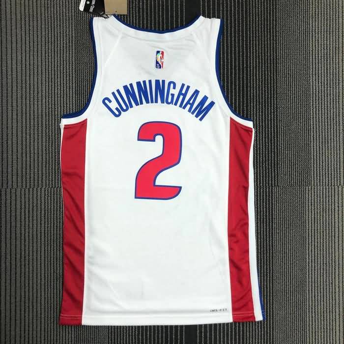 Detroit Pistons 21/22 White Basketball Jersey (Hot Press)